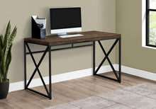 Load image into Gallery viewer, 47" Brown and Black Computer Desk
