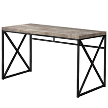Load image into Gallery viewer, 47" Taupe and Black Computer Desk
