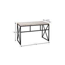 Load image into Gallery viewer, 47" Taupe and Black Computer Desk

