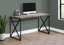 Load image into Gallery viewer, 47" Taupe and Black Computer Desk
