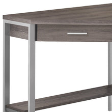 Load image into Gallery viewer, 42" Taupe and Silver Corner Computer Desk
