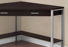 Load image into Gallery viewer, 42" Taupe and Silver Corner Computer Desk
