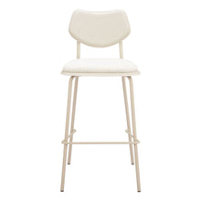 Load image into Gallery viewer, Fabric Faux Leather Bar Height Bar Chairs (Set of 4) - Light Gray

