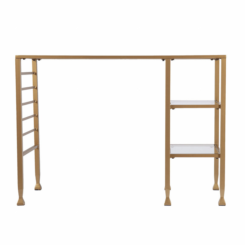 Writing Desk (402040) - Clear / Gold