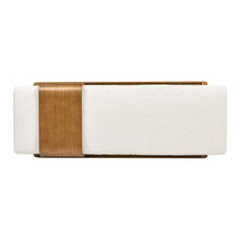 Load image into Gallery viewer, Billie - Modern Telephone Bench With Sliding Shelf - Ivory White
