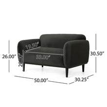 Load image into Gallery viewer, Sway - Upholstered Loveseat With Wood Legs And Round Arms
