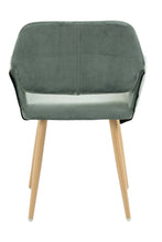 Load image into Gallery viewer, Upholstered Velvet Open Back Dining Chair - Green
