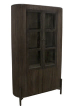 Load image into Gallery viewer, Solid Wood Iron Accent Cabinet With Four Doors - Espresso / Black
