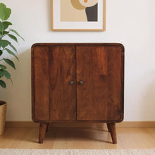 Load image into Gallery viewer, 26" Solid Wood Accent Cabinet With Two Doors - Brown
