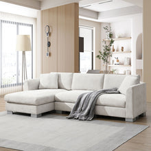 Load image into Gallery viewer, Modern Cloud Sectional Sofa L Shaped Luxury Couch Set With 2 Free Pillows 4 Seat With Oversized Chaise
