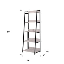 Load image into Gallery viewer, Five Tier Ladder Bookcase (486299) - Natural / Black
