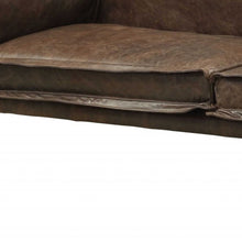 Load image into Gallery viewer, Top Grain Leather Sofa With Dark Brown Legs - Chocolate
