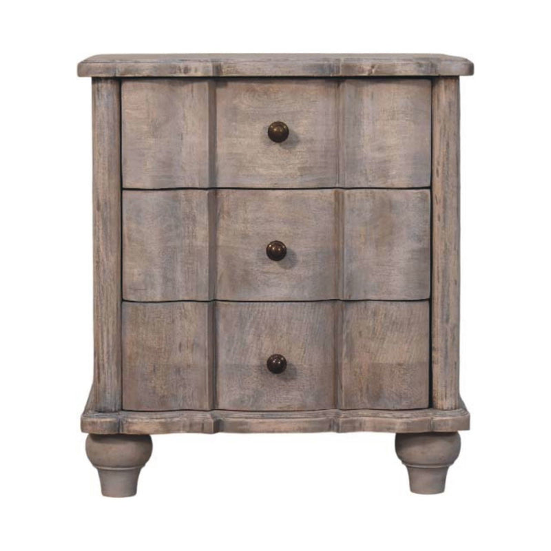 25" Solid Wood 2 Drawer Nightstand - Brown