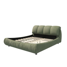 Load image into Gallery viewer, Luxury Upholstered Platform Bed With Oversized Padded Backrest And Solid Wood Frame
