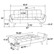 Load image into Gallery viewer, Caufield - Tufted Convertible Sofa Bed Upholstered - Gray
