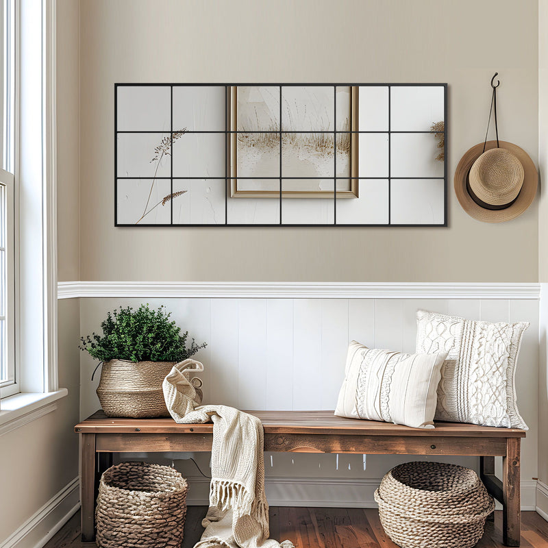69" Metal Framed Full Length Mirror - Black