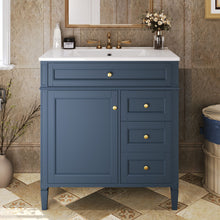 Load image into Gallery viewer, Bathroom Vanity With Top Sink, 2 Drawers &amp; Tip Out Drawer
