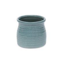 Load image into Gallery viewer, Striped Round Pot Planter (487412) - Celadon
