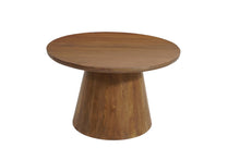 Load image into Gallery viewer, 54" Solid Wood Pedestal Base Round Top Dining Table - Brown
