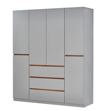 Load image into Gallery viewer, 75" Six Door Three Drawer Combo Dresser - White
