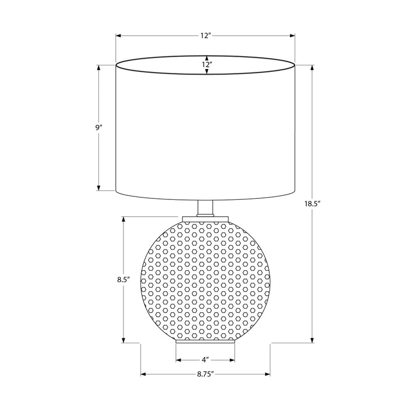 Lighting, Table Lamp, Modern - Gray / Cream