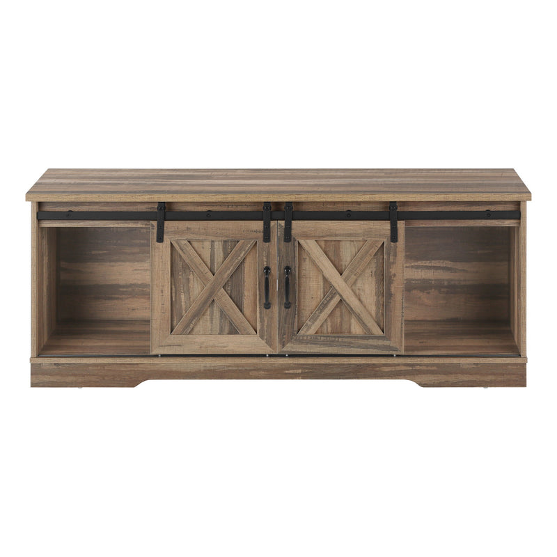 59" Cabinet Enclosed Storage TV Stand - Brown