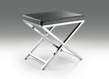 Load image into Gallery viewer, 21" Contemporary Faux Leather Vanity Chair - Gray
