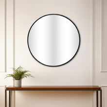 Load image into Gallery viewer, 32" Metal Round Accent Mirror - Black
