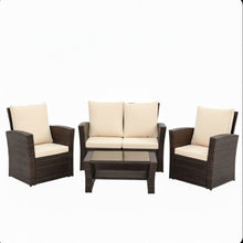 Load image into Gallery viewer, Modern Patio Set With Table And Cushions
