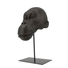 Load image into Gallery viewer, Gorilla Face Tabletop Sculpture - Brown

