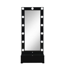 Load image into Gallery viewer, 74" Lighted Freestanding Framed Full Length Mirror - Black
