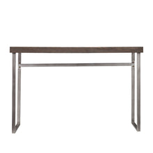 Load image into Gallery viewer, Distressed Sled Console Table - Gray / Brown / Silver
