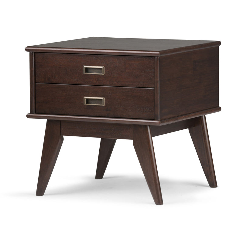 Wood End Table - Dark Brown