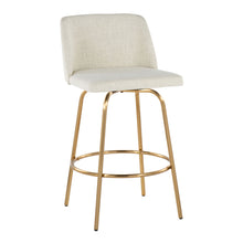 Load image into Gallery viewer, Toriano - Contemporary, Fixed Height Counter Stool With Swivel With Round Footrest (Set of 2)
