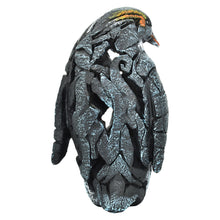 Load image into Gallery viewer, Penguin Tabletop Sculpture - Black / Blue / Orange
