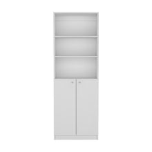 Load image into Gallery viewer, Three Tier Bookcase With Two Doors (546595) - White
