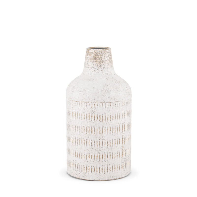 Geometric Cylinder Table Vase (608319) - Off White / Off White
