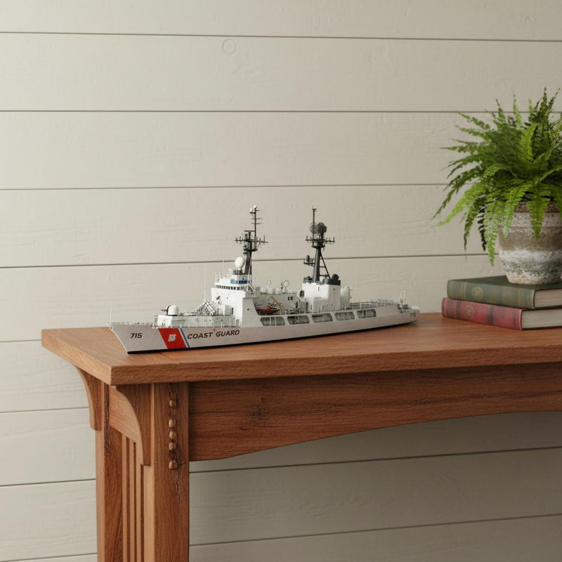 Hand Painted Model Boat (624492) - White