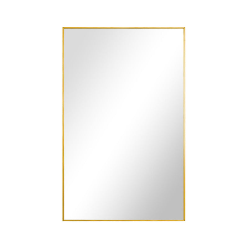 Freestanding Ornate Framed Aluminum Accent Mirror - Gold