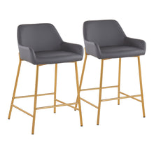 Load image into Gallery viewer, Daniella - Comfortable Contemporary Glam Fixed Height Counter Stool (Set of 2)

