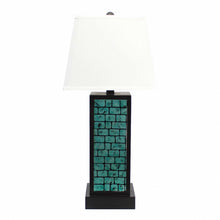 Load image into Gallery viewer, Metal Bedside Lamp With White Empire Shade - Black
