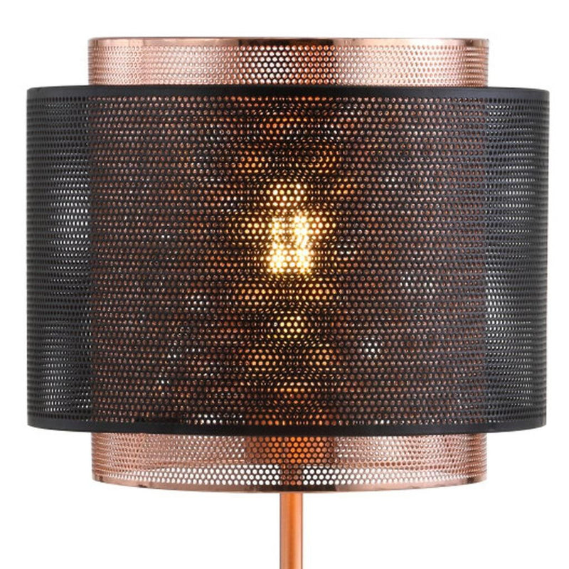 Table Lamp With Cylinder Shade - Copper
