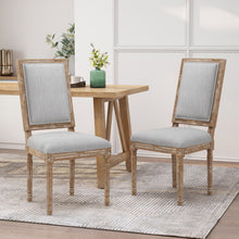 Load image into Gallery viewer, French Country Style Dining Chair With Upholstered Seating And Fluted Legs
