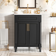 Load image into Gallery viewer, Bathroom Vanity With Integrated Sink, 2 Door Cabinet, Single Sink For Small To Medium Bathrooms
