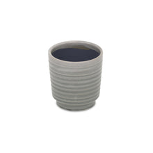 Load image into Gallery viewer, Striped Round Pot Planter (487470) - Gray
