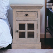 Load image into Gallery viewer, Glazed Bedside Table - Stone White
