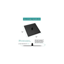 Load image into Gallery viewer, 12" Square Rainfall Shower Head With Wall / Ceiling Mount, 304 Stainless Steel - Matte Black
