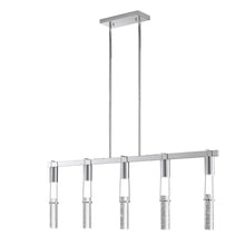 Load image into Gallery viewer, Five Light Metal Dimmable Smart Enabled Chandelier With Shades - Silver / Clear

