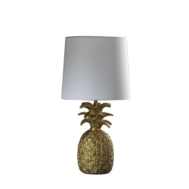 Bedside Table Lamp With White Empire Shade - Gold