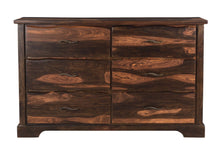 Load image into Gallery viewer, Solid Wood Six Drawer Dresser - Dark Brown
